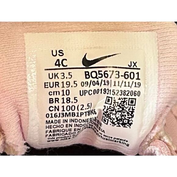 Nike Revolution Baby Toddler Shoes Sneakers Size 4C Pink/Black - Picture 6 of 6